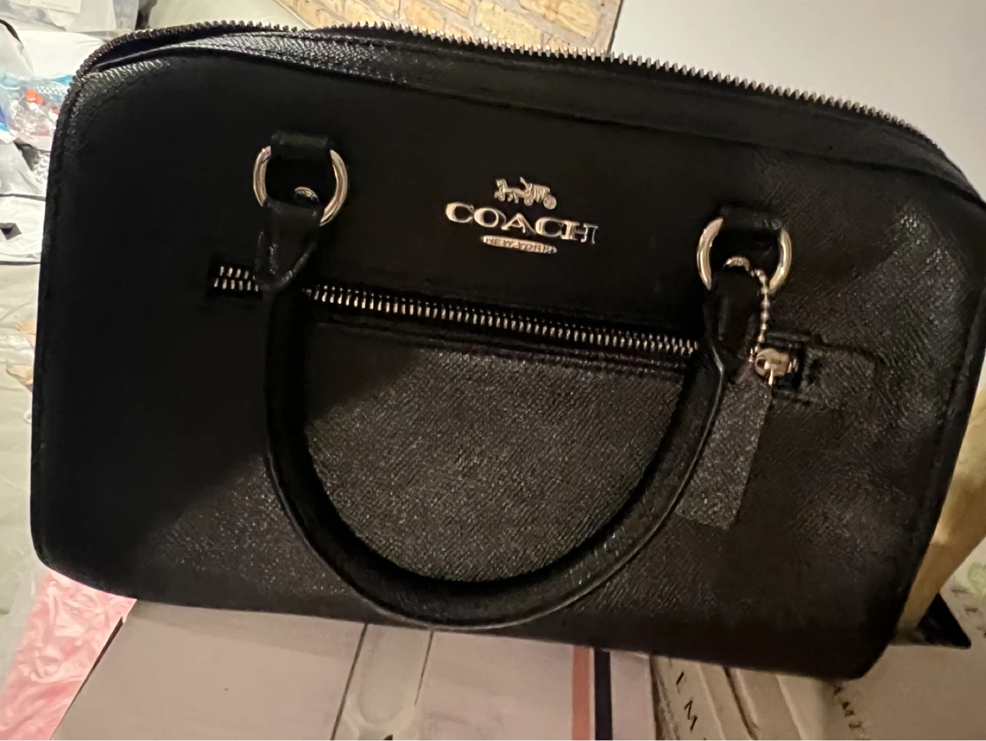 Black Coach Satchel Handbag