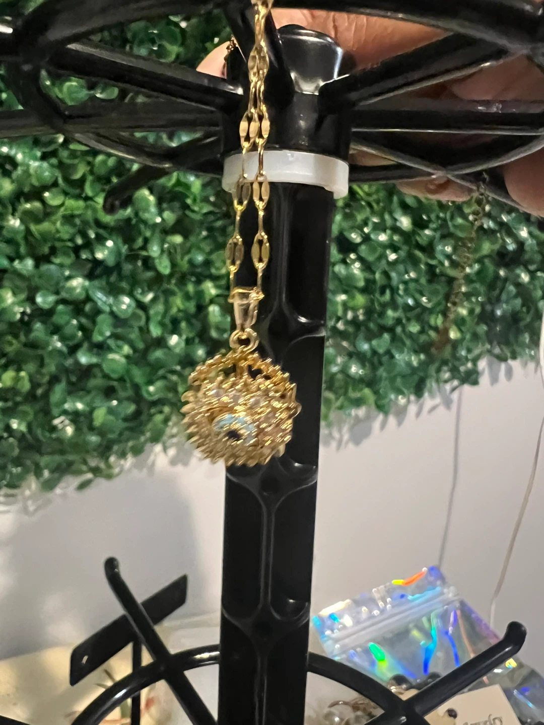 Gold-tone Evil Eye Pendant Necklace - photo 2