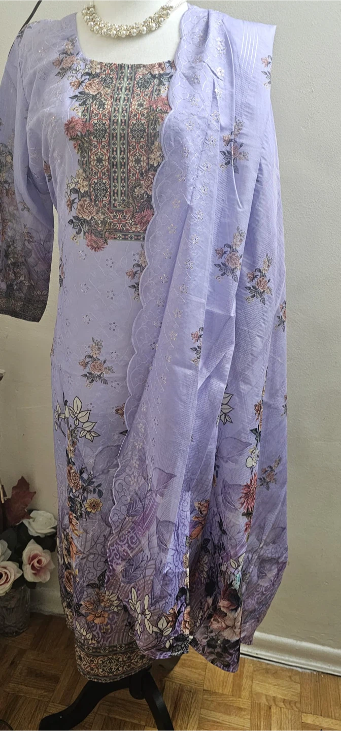 Women's Lilac Floral Print 3-Piece Suit 💜