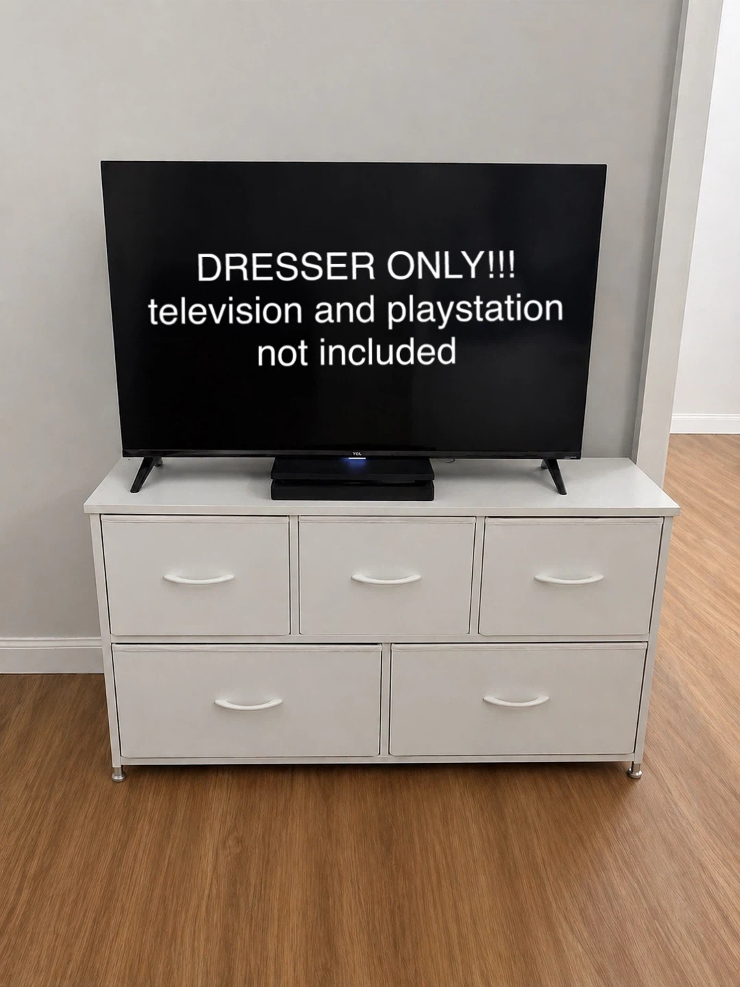 White 5-Drawer Dresser