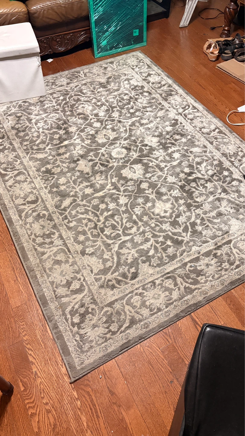 2 Grey Traditional Area Rug