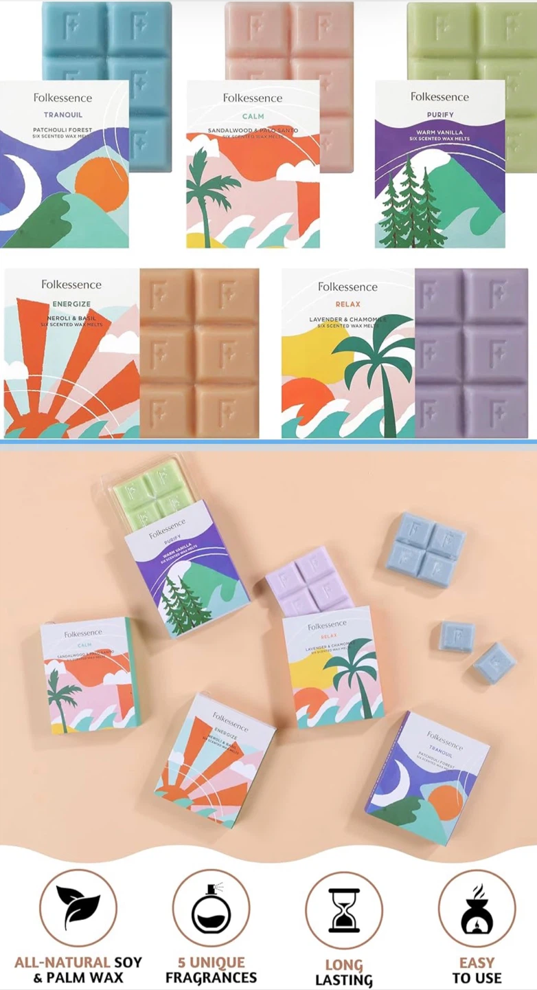 Folksessence 5 Unique Fragrance Wax Melts Set