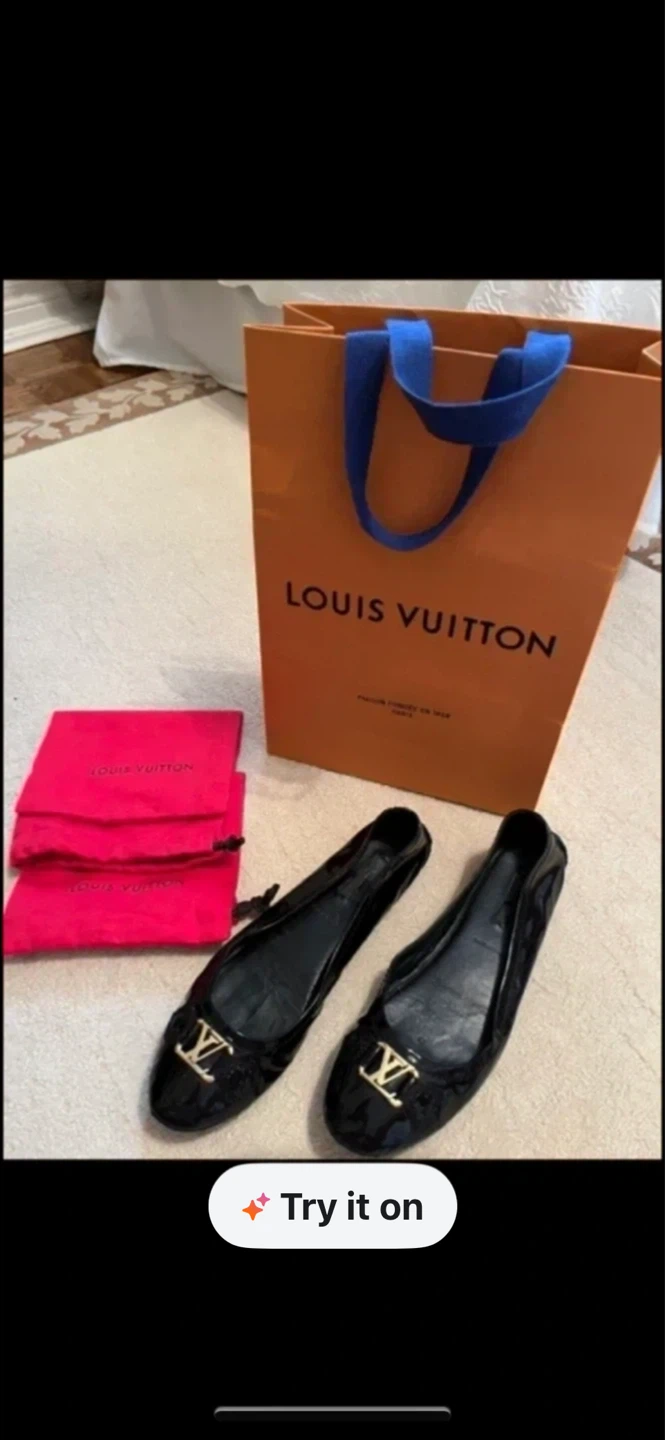 Authentic Louis Vuitton  Patent Leather Ballet Flats - Size 40