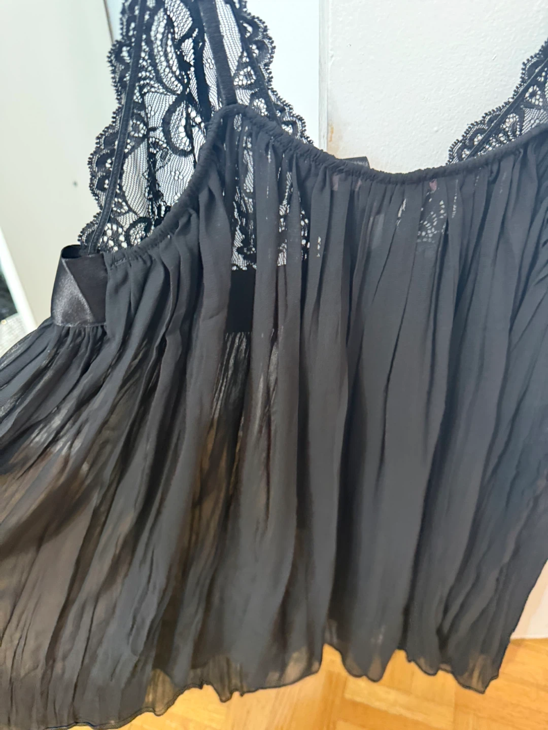 Victoria's Secret Black Lace Babydoll Camisole - Size M - photo 5