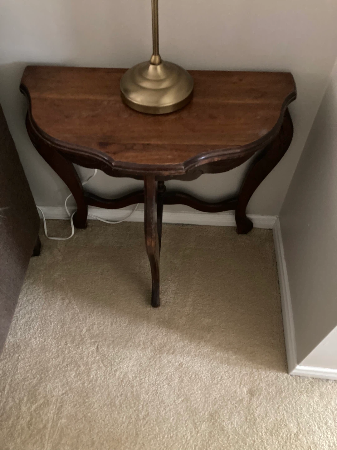 Vintage Half-Moon Console Table - photo 4