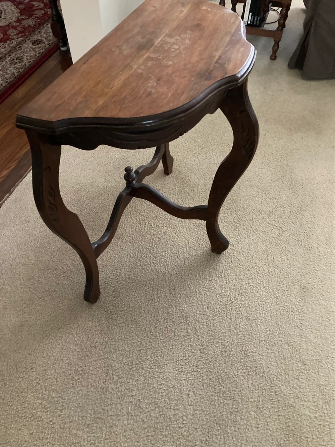 Vintage Half-Moon Console Table - photo 2