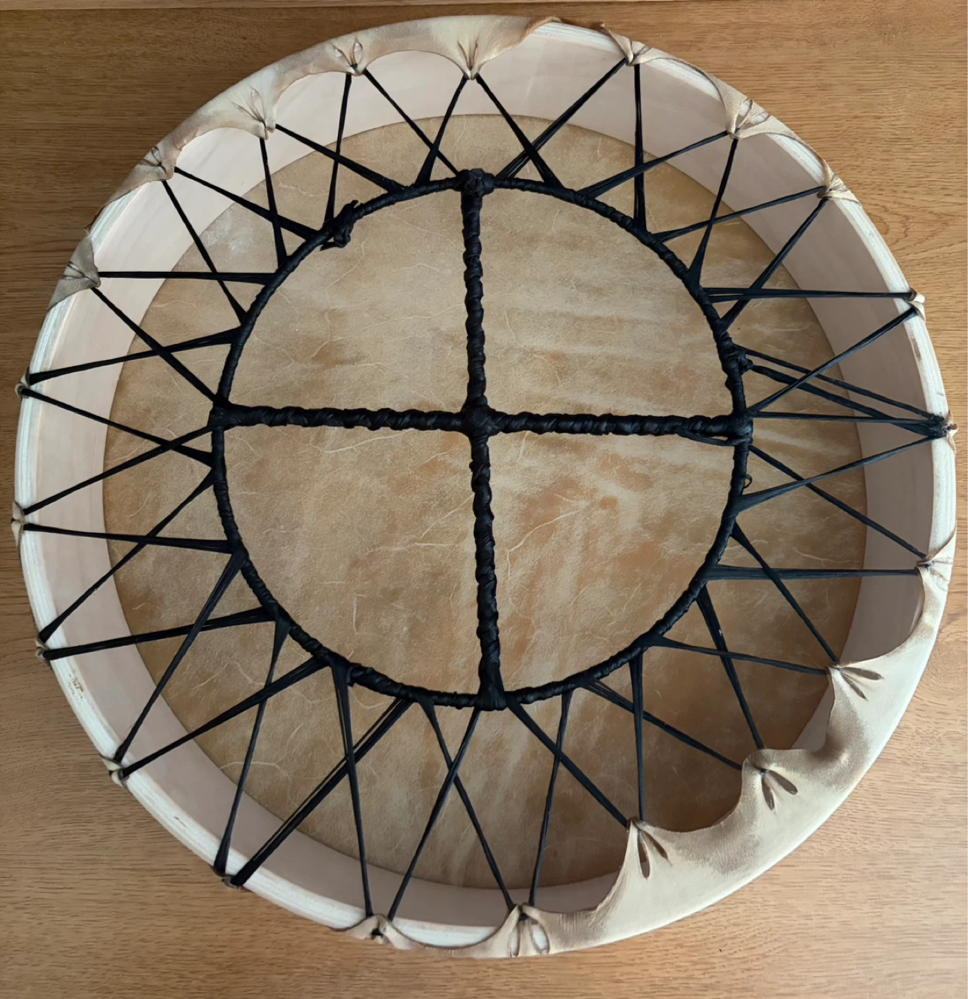 Handmade drum-Eagle with frog - photo 2