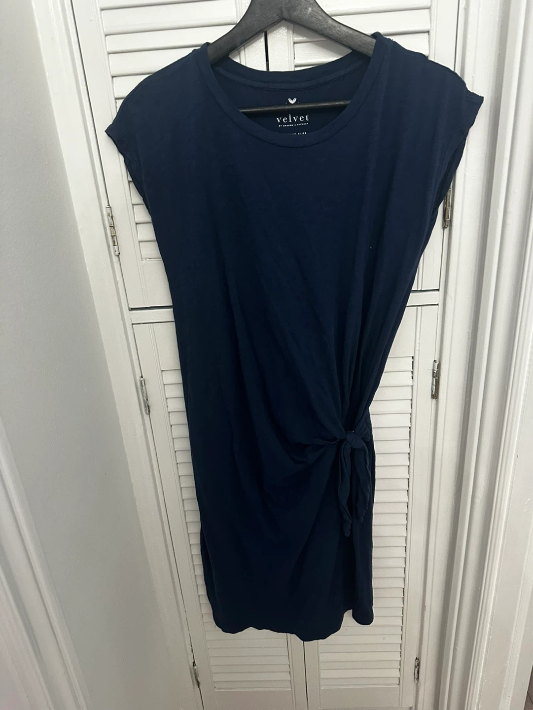 Velvet by Graham & Spencer Navy Blue T-Shirt Dress