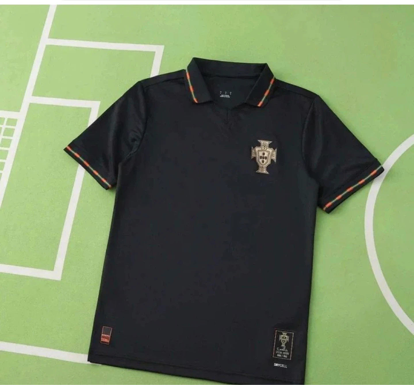 Portugal National Football Team Black Polo Shirt