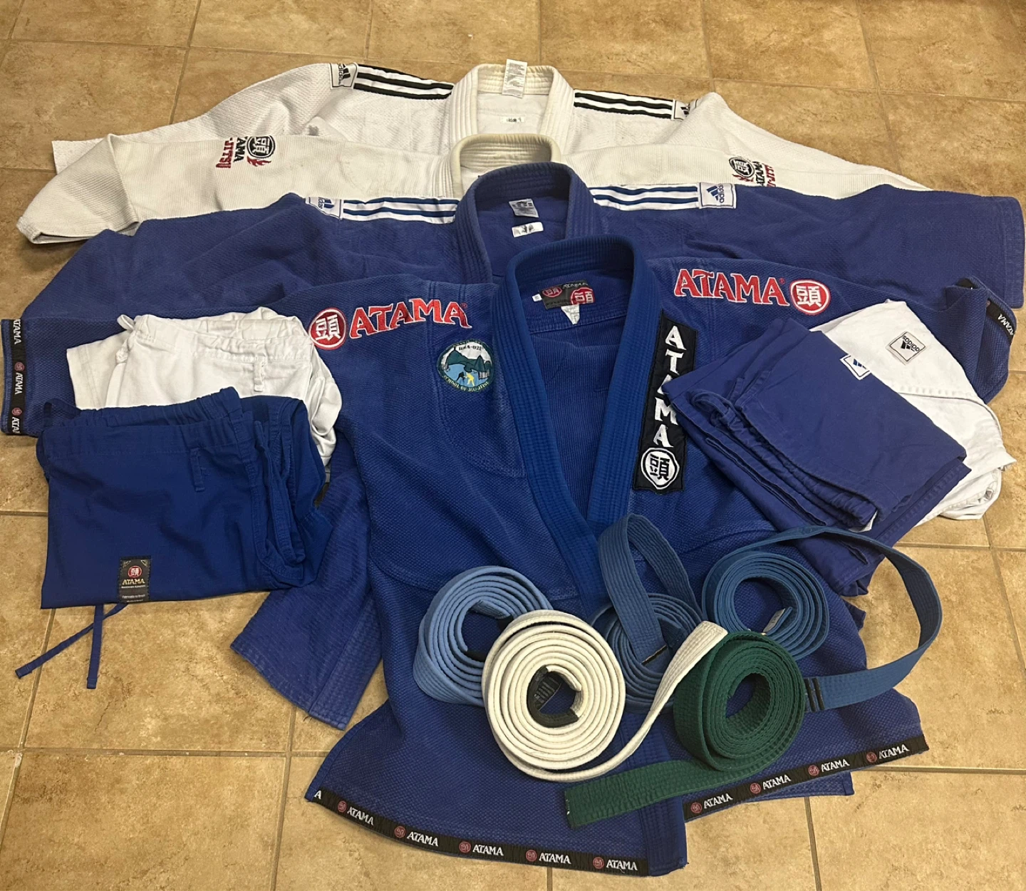 Atama /addidas Jiu-Jitsu Gi Uniform with Belts