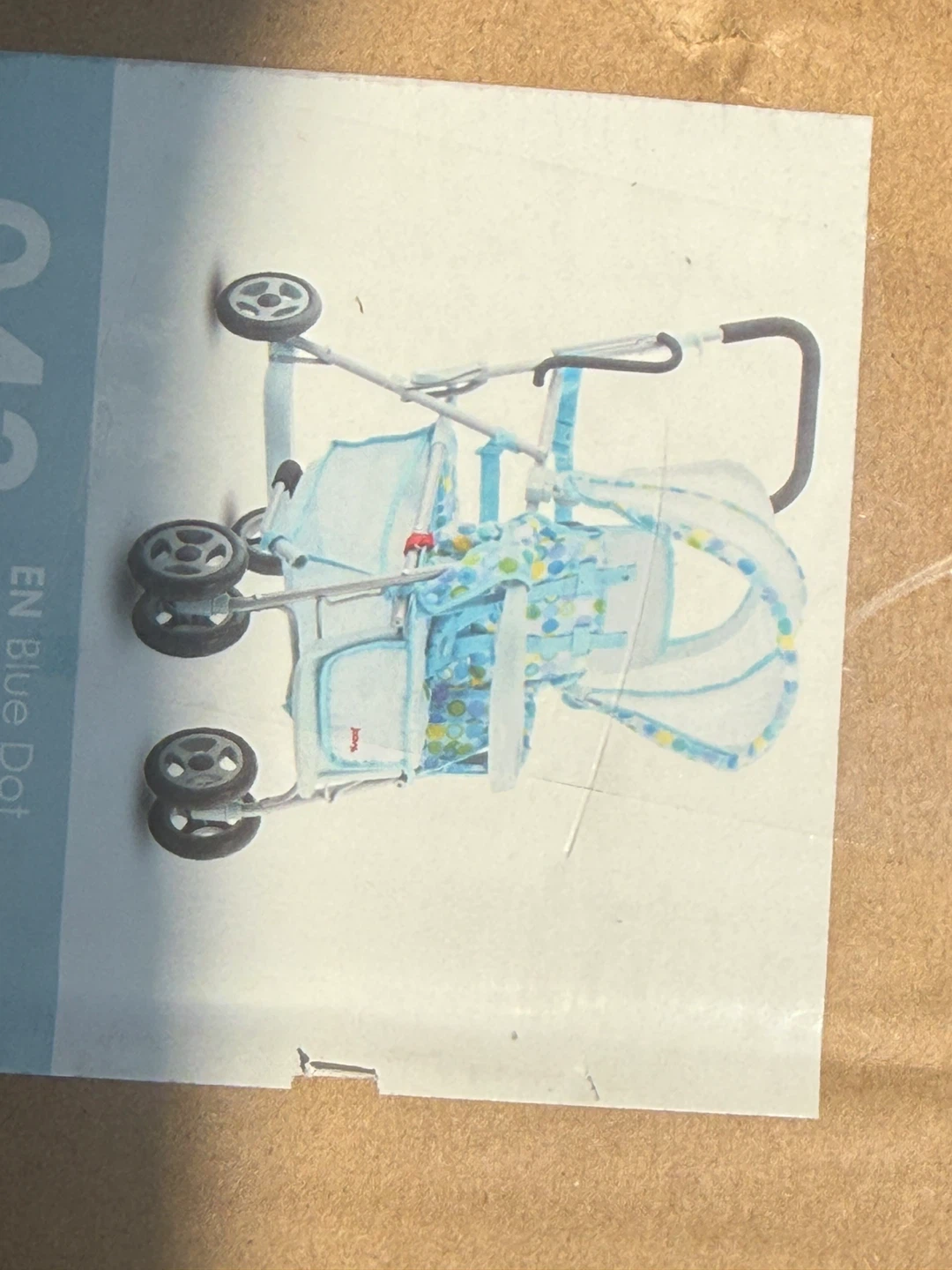 Joovy Toy Caboose Baby Doll Stroller - Blue Dot - photo 3