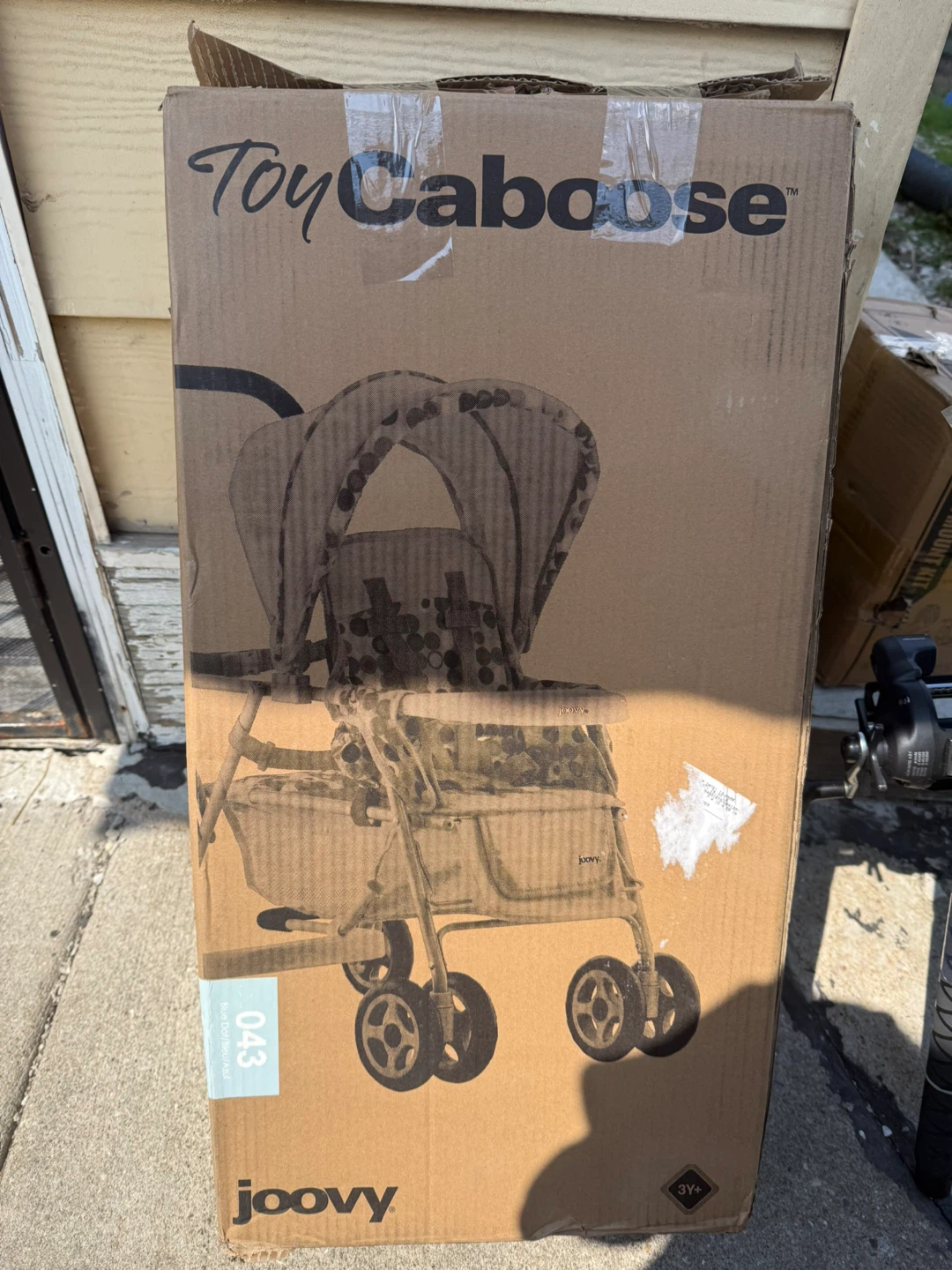 Joovy Toy Caboose Baby Doll Stroller - Blue Dot - photo 2