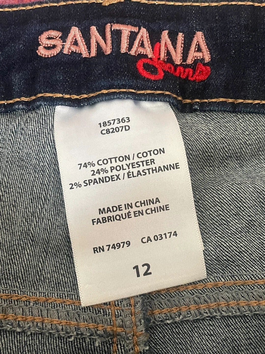 Santana Jeans Women's Size 12 Dark Wash Denim - photo 2