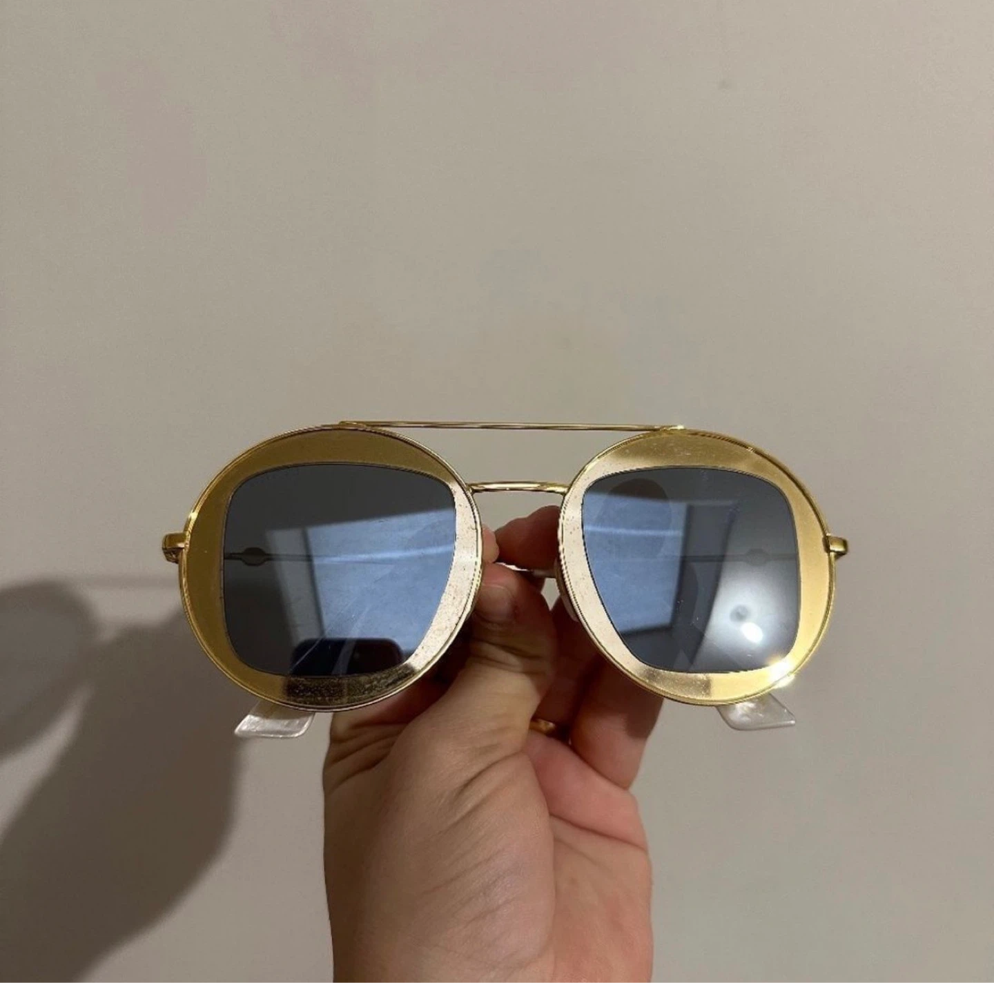 Gold and Silver Gucci Sunglasses with Case