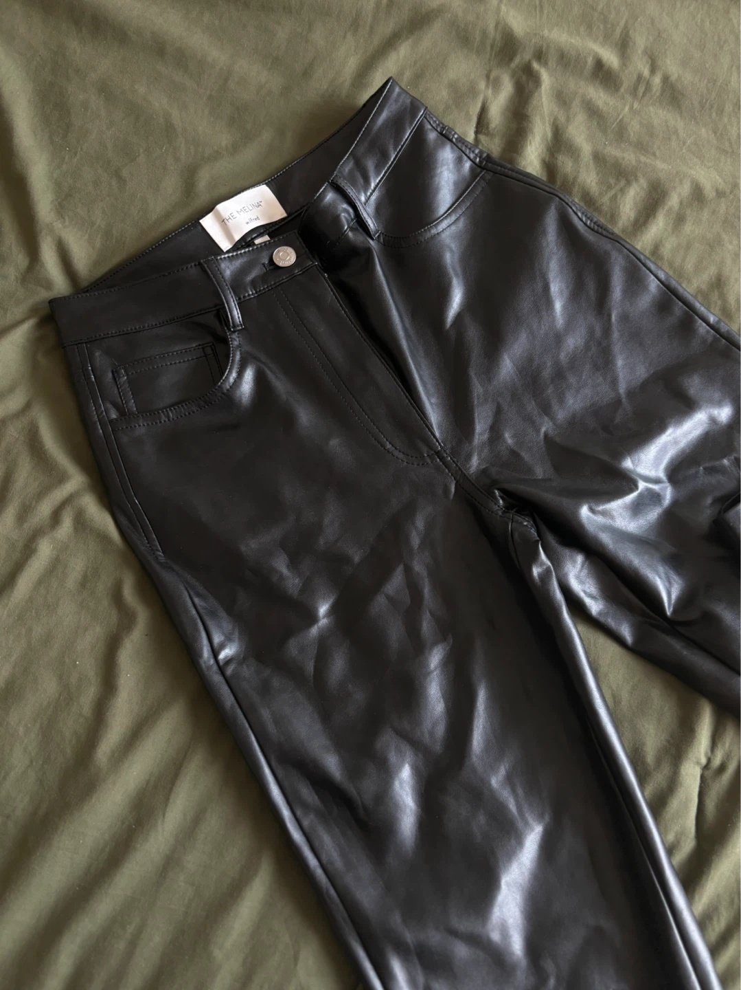 Wilfred "The Melina" Black Faux Leather Pants Size 4