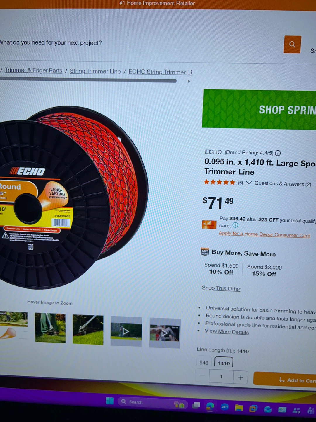 Mr Mower Parts Professional Round Trimmer Line - 5 Lbs Spool - photo 4