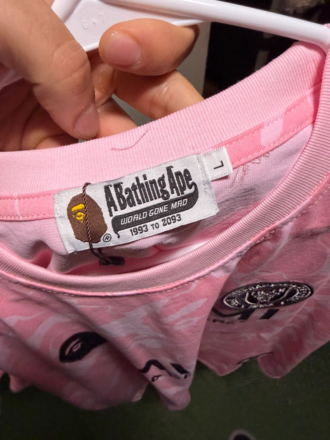 BAPE Miami Pink Camo Tee – Size L - photo 3