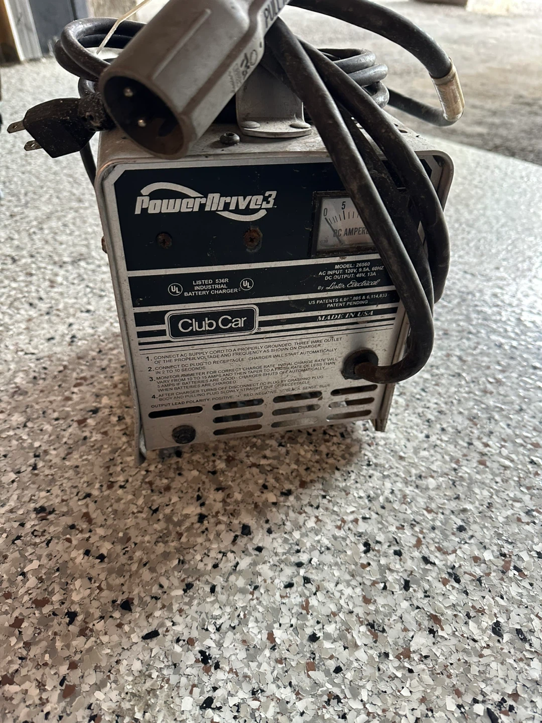 PowerDrive3 Club Car 48V Industrial Battery Charger