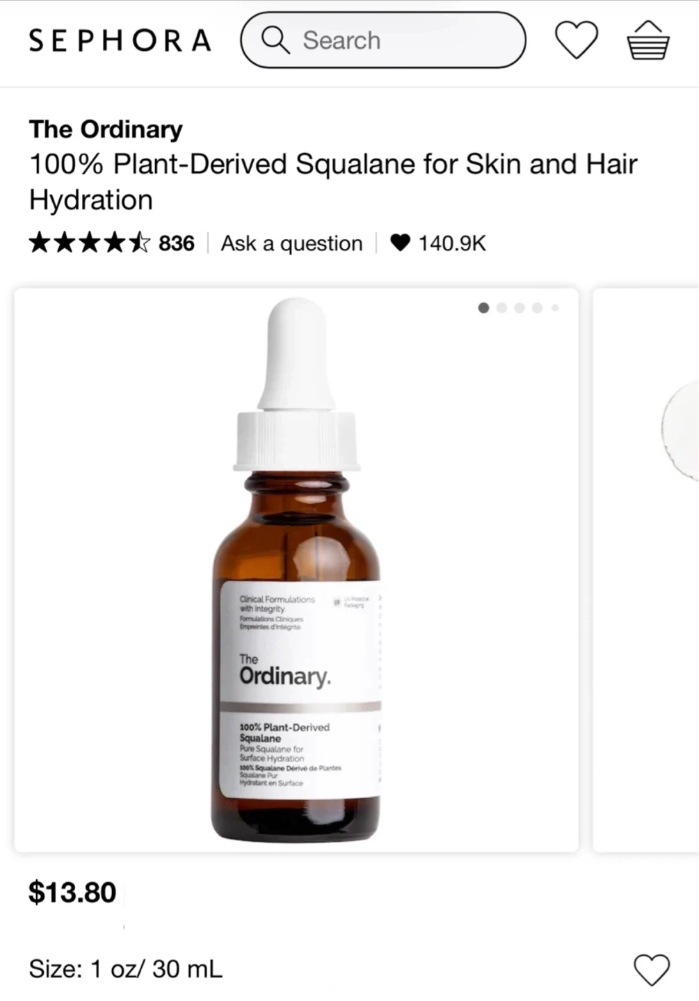 New The Ordinary 100% Plant-Derived Squalene - photo 2