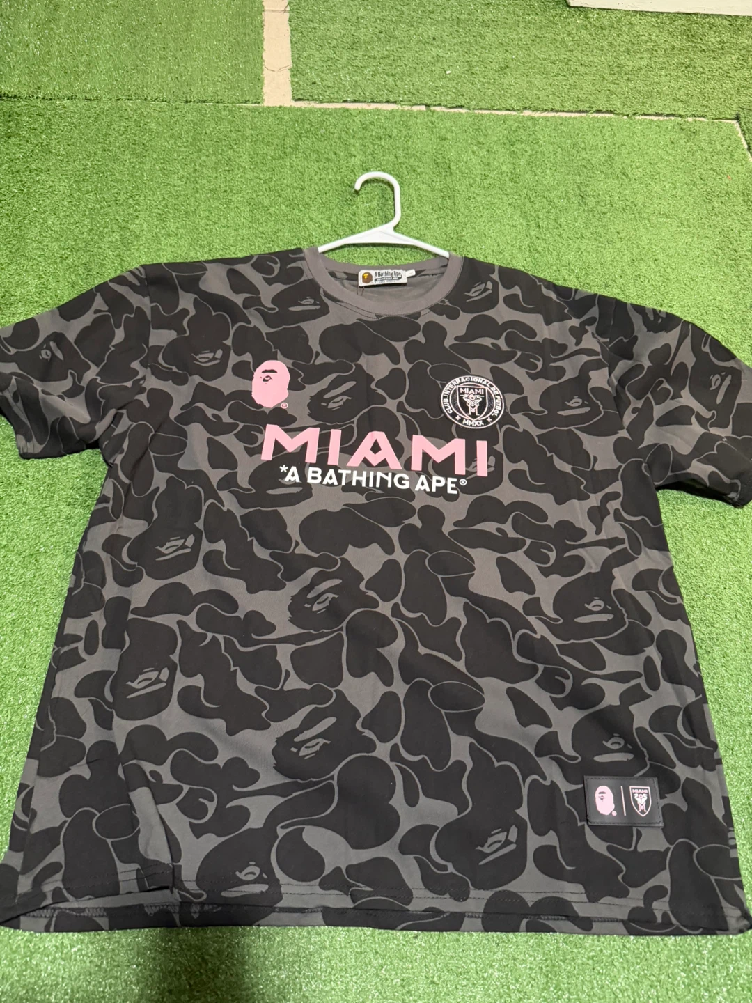 BAPE Miami Black Camo Tee – Size L