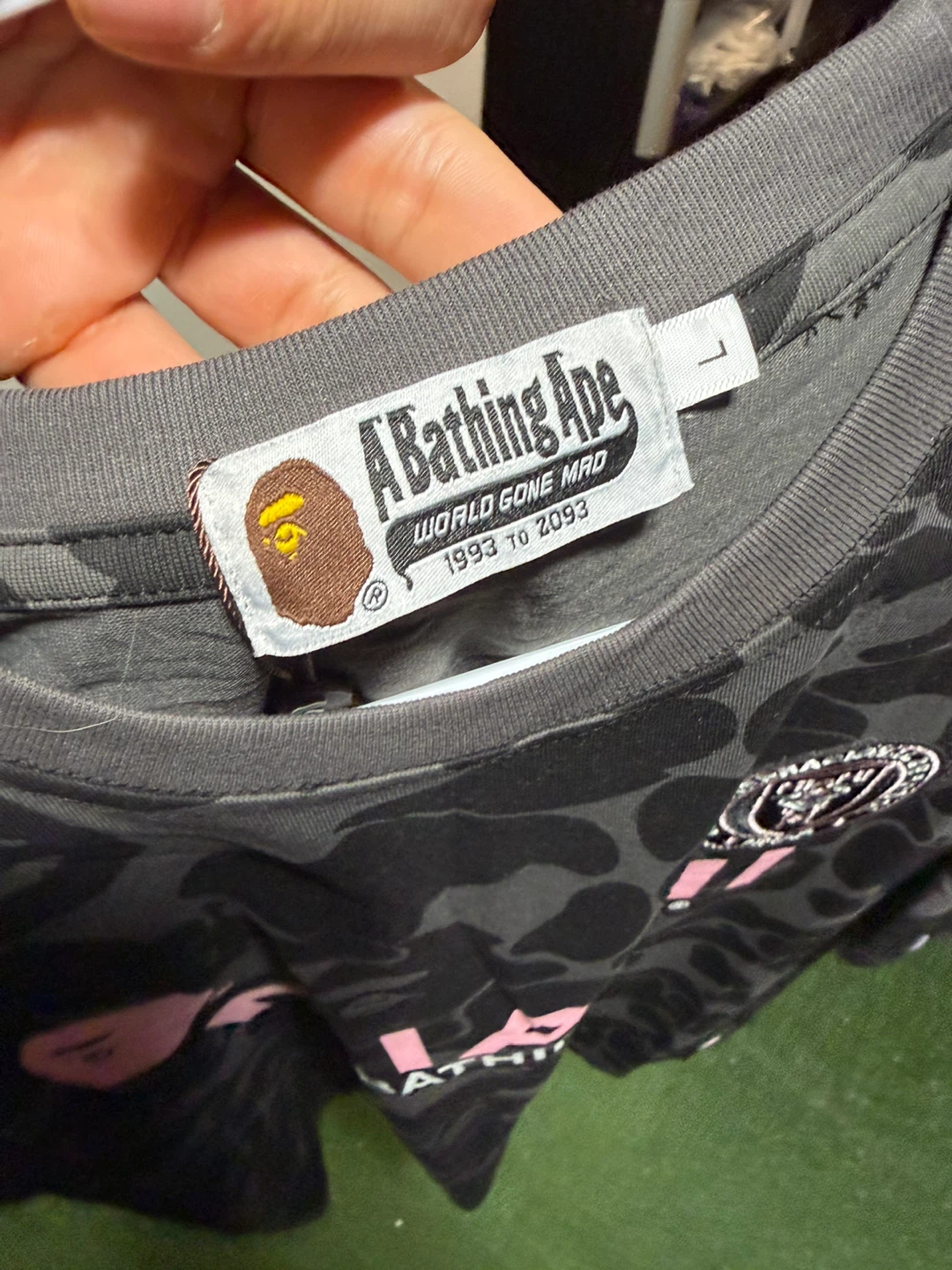 BAPE Miami Black Camo Tee – Size L - photo 3