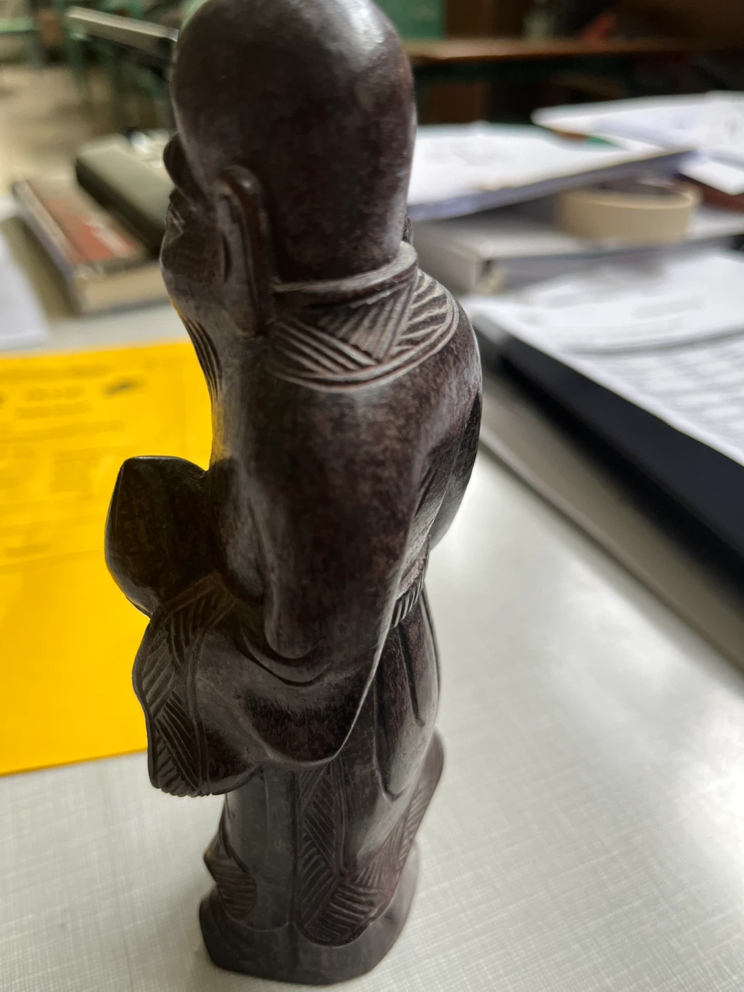 Asian Carved Wood Longevity Gods Fu Lu Shou - photo 3