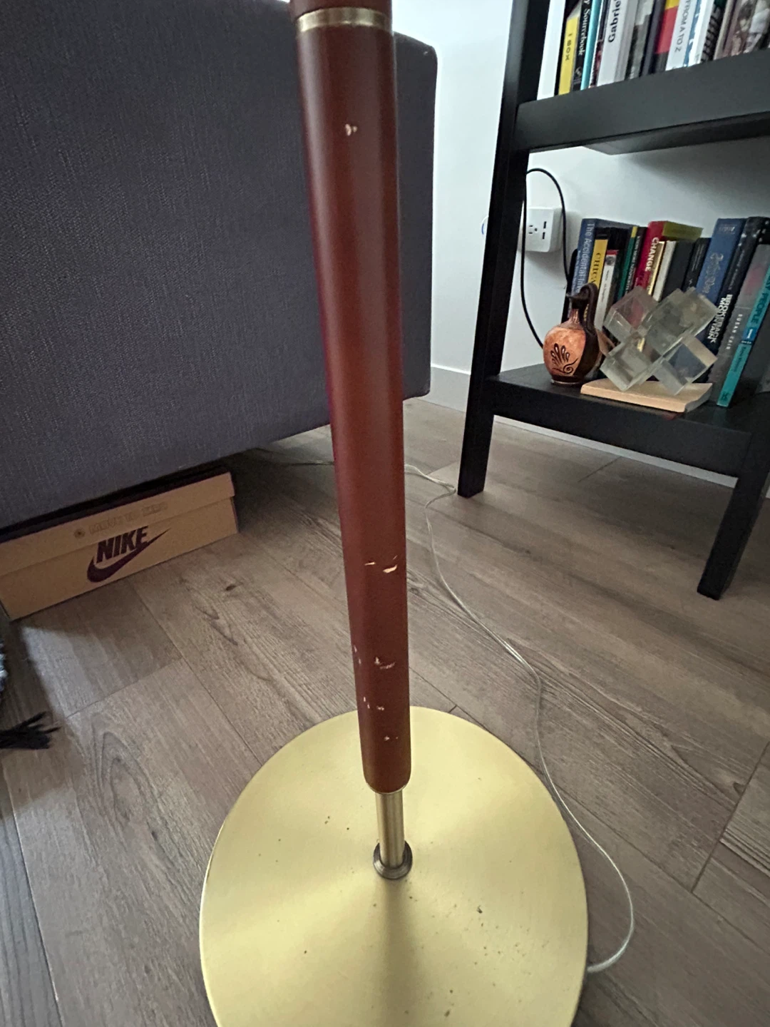 Midcentury Floor Lamp with Tan Shade - photo 3