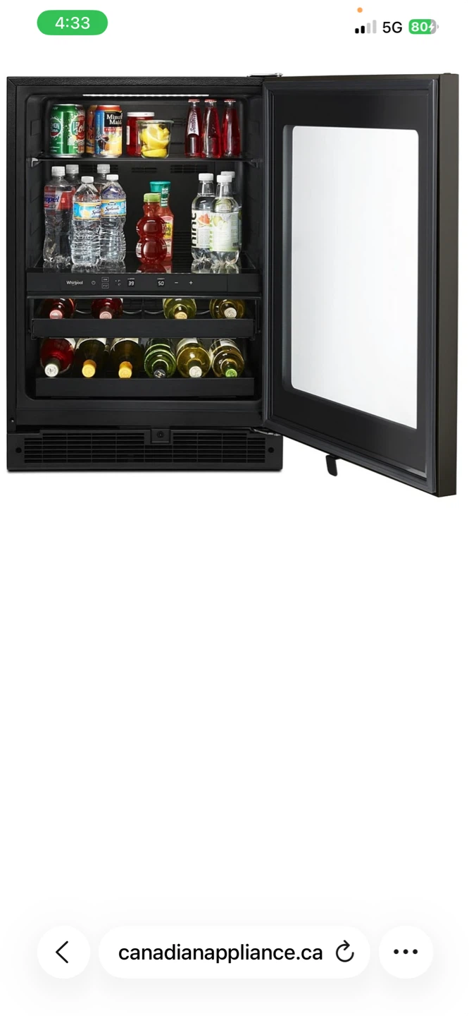 Whirlpool WUB50X24HV Beverage and Wine Cooler