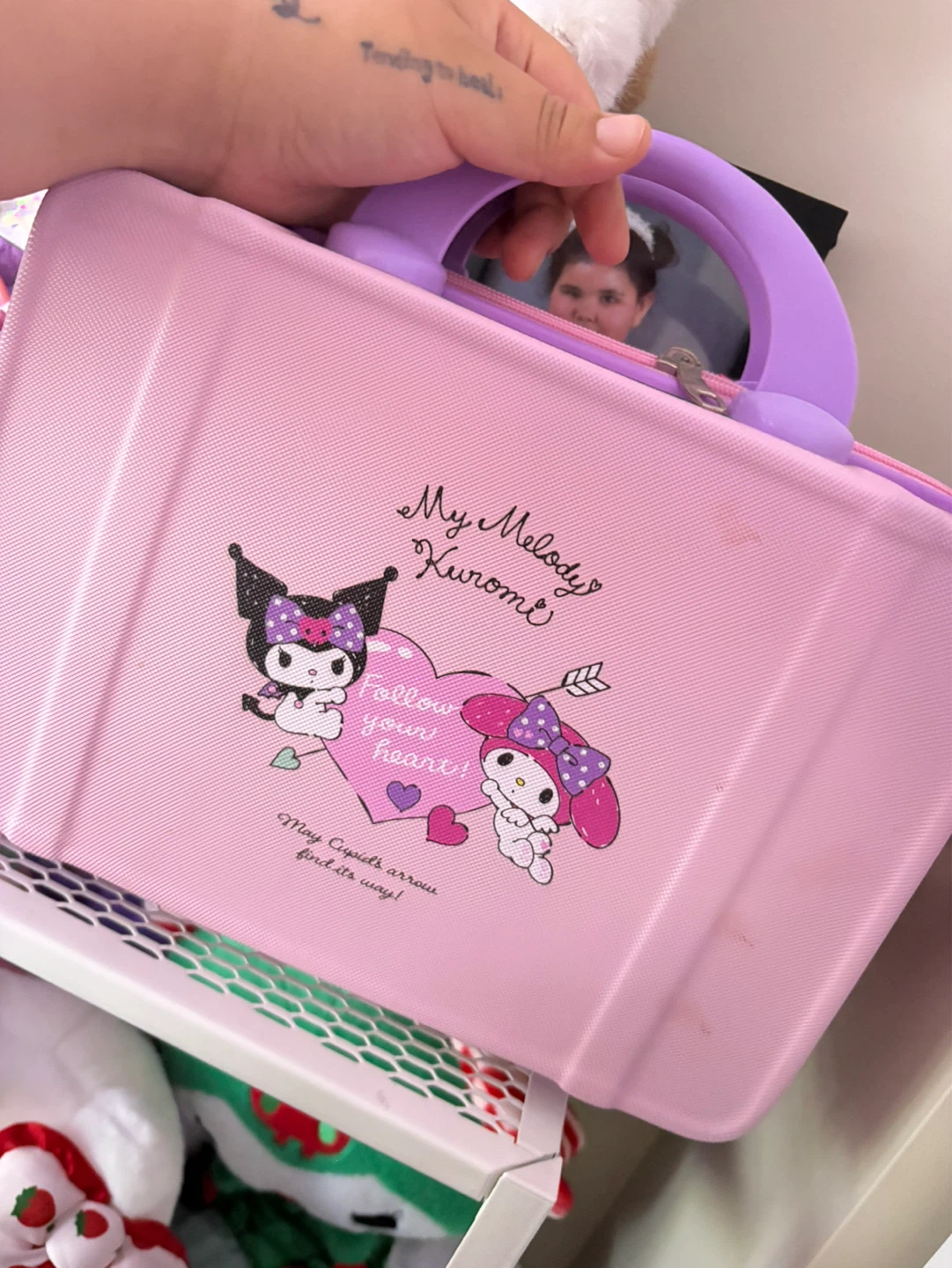 My Melody & Kuromi Pink Cosmetic Travel Case