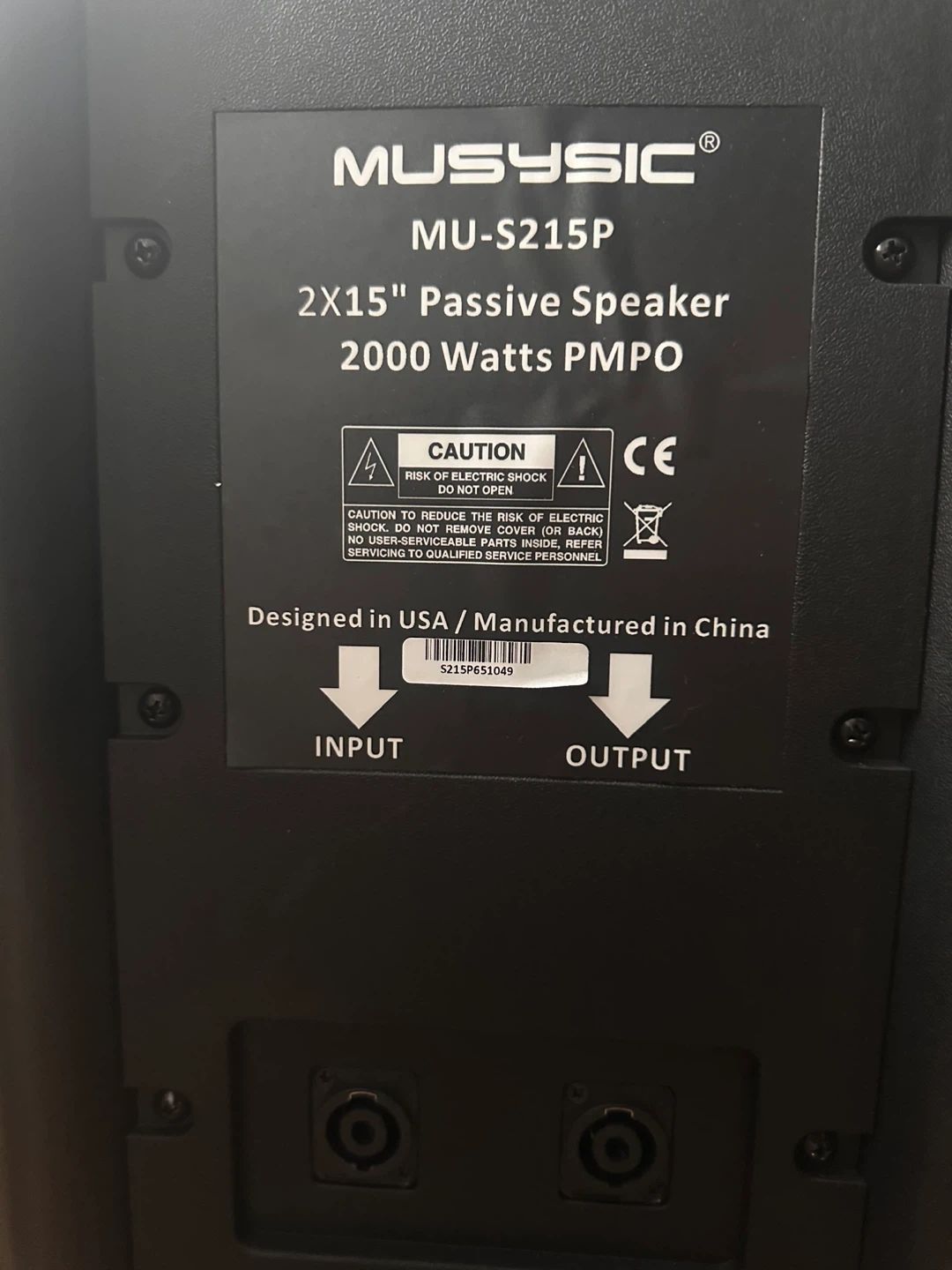 MUSYSIC MU-S215P Double 15" 2-Way Passive Loudspeaker - photo 3