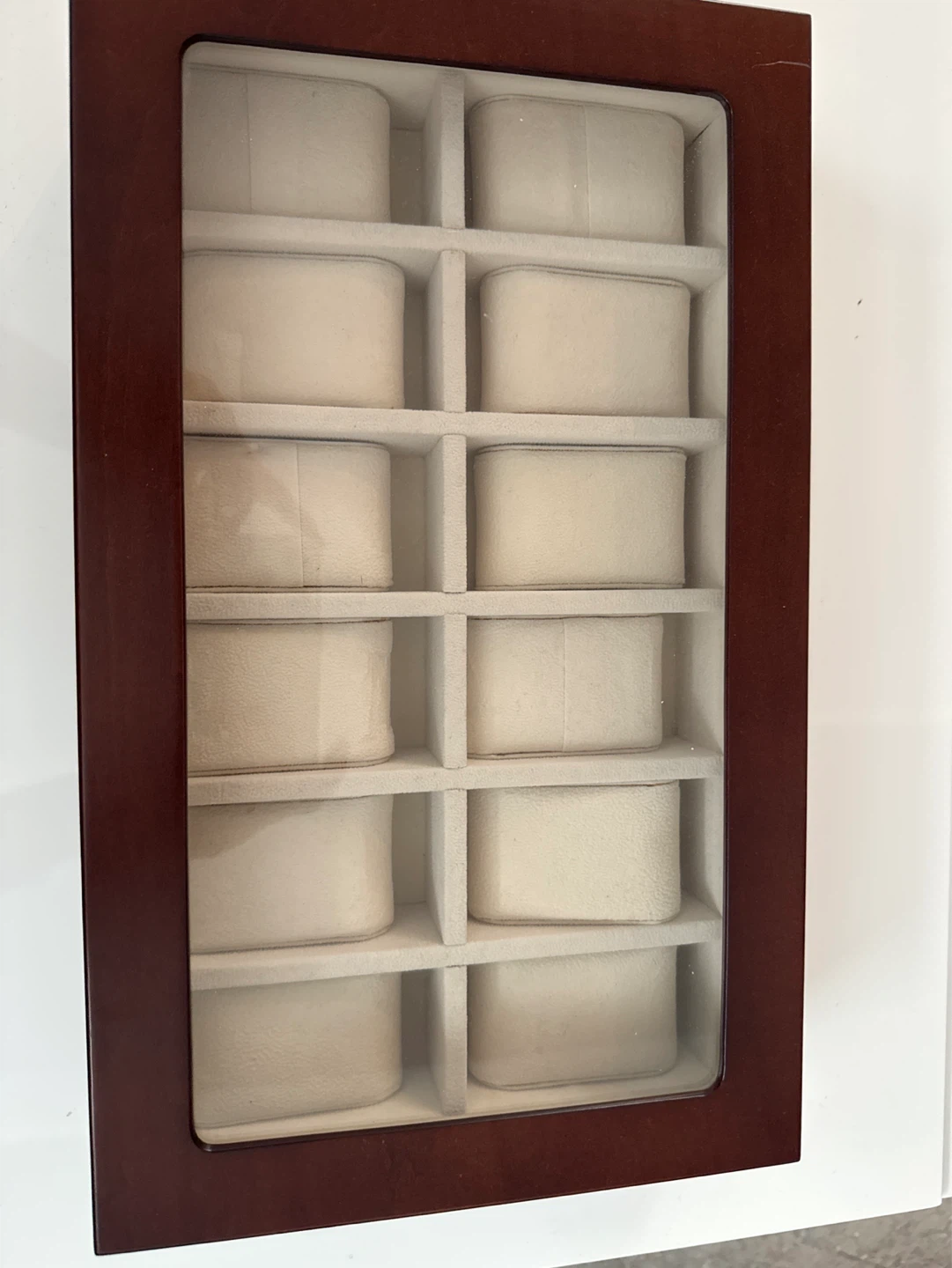 Wooden Watch Display Box Case - 12 Slot
