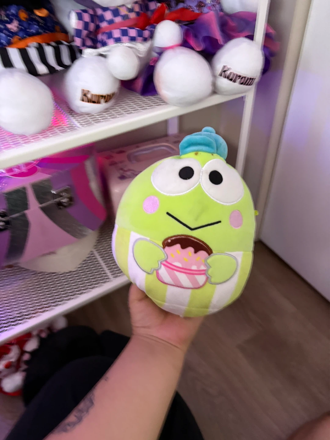 Sanrio Keropi Plush Toy with Cake