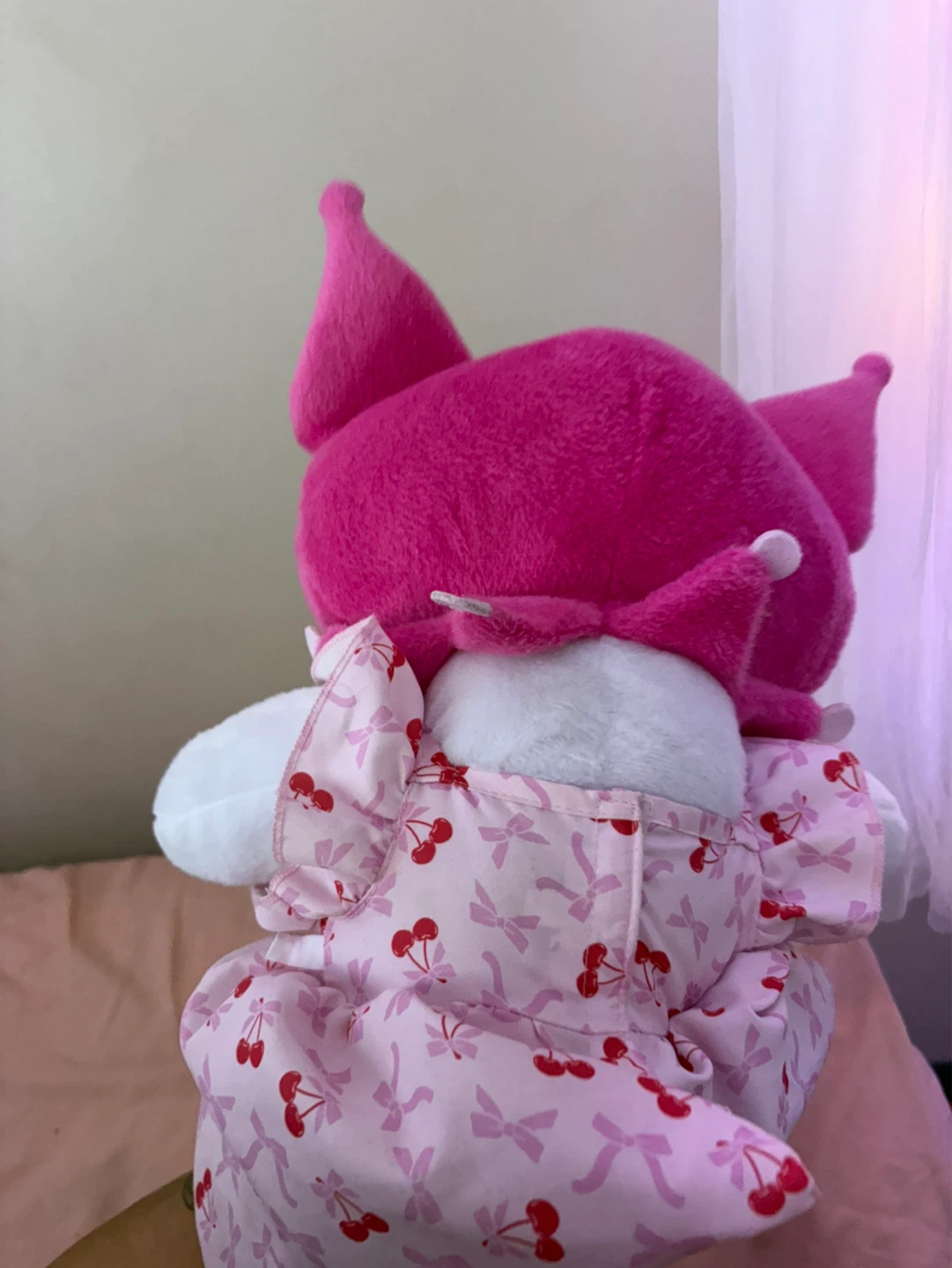 Kuromi Plush Toy with Cherry Outfit - photo 3