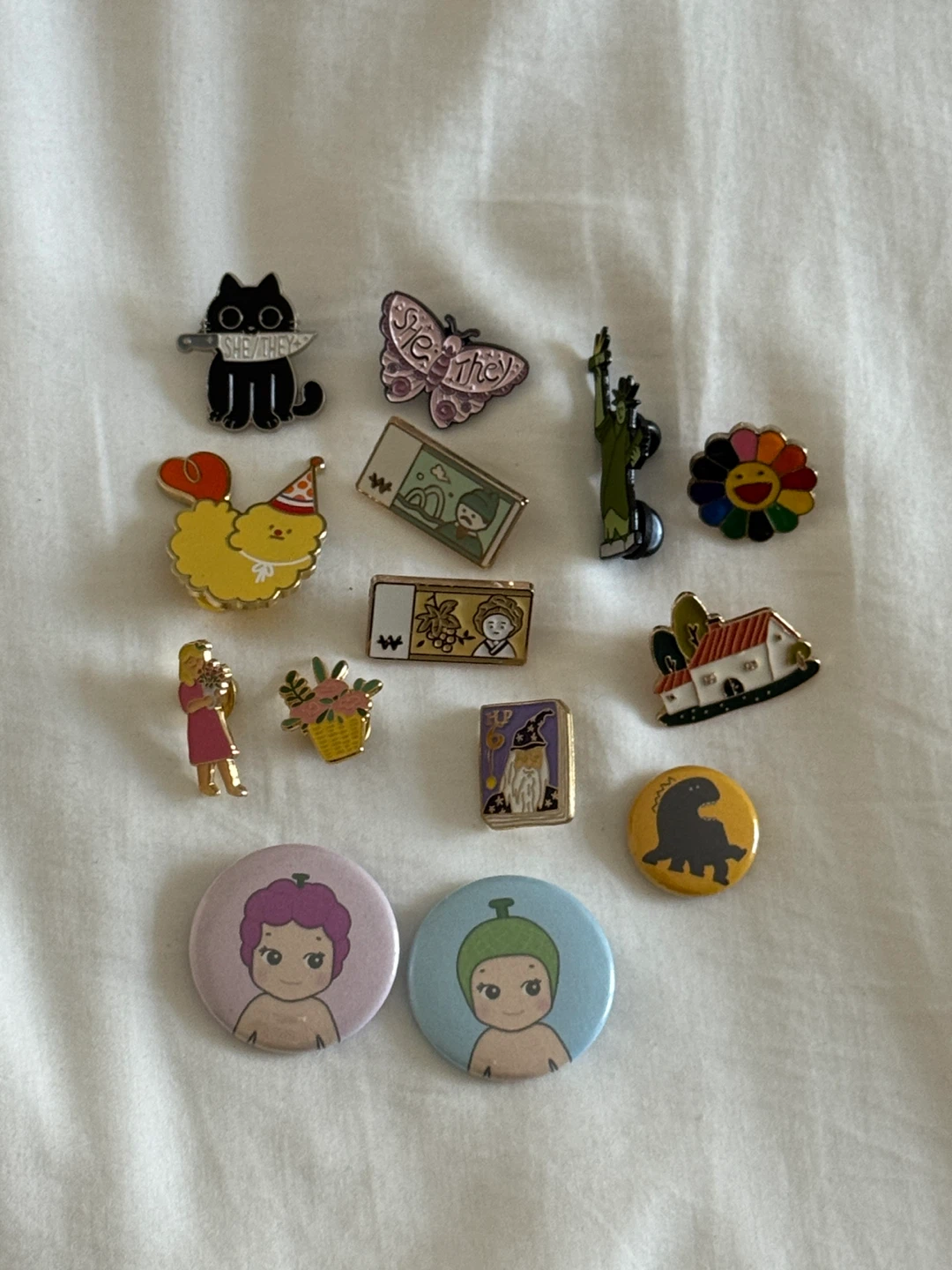 Assorted Enamel Pins and Badges