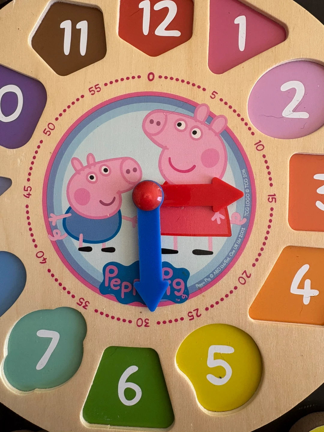 Peppa Pig Wooden Shape Sorter Clock Puzzle - photo 4