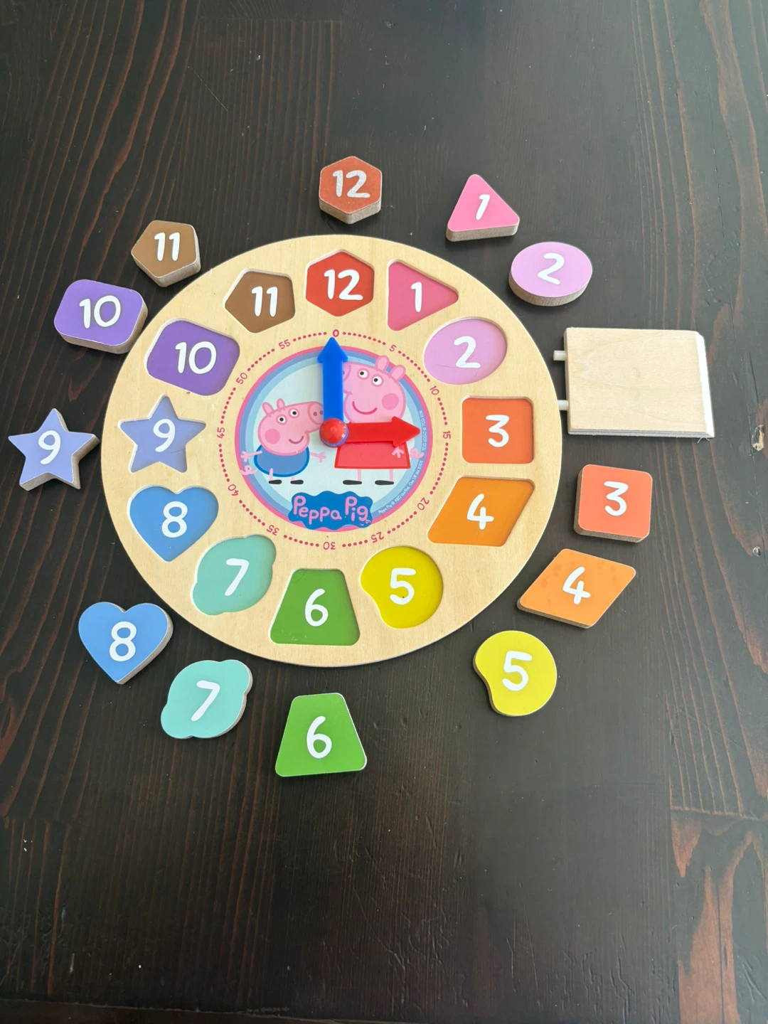 Peppa Pig Wooden Shape Sorter Clock Puzzle - photo 3