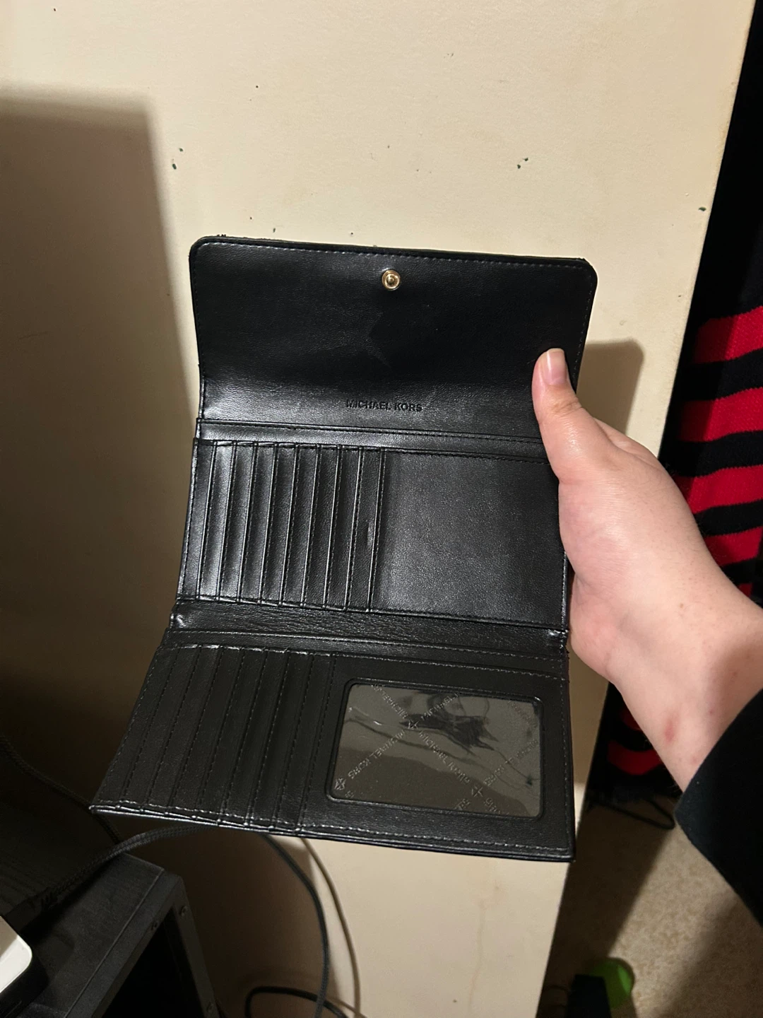 Michael Kors Black Leather Wallet & bag