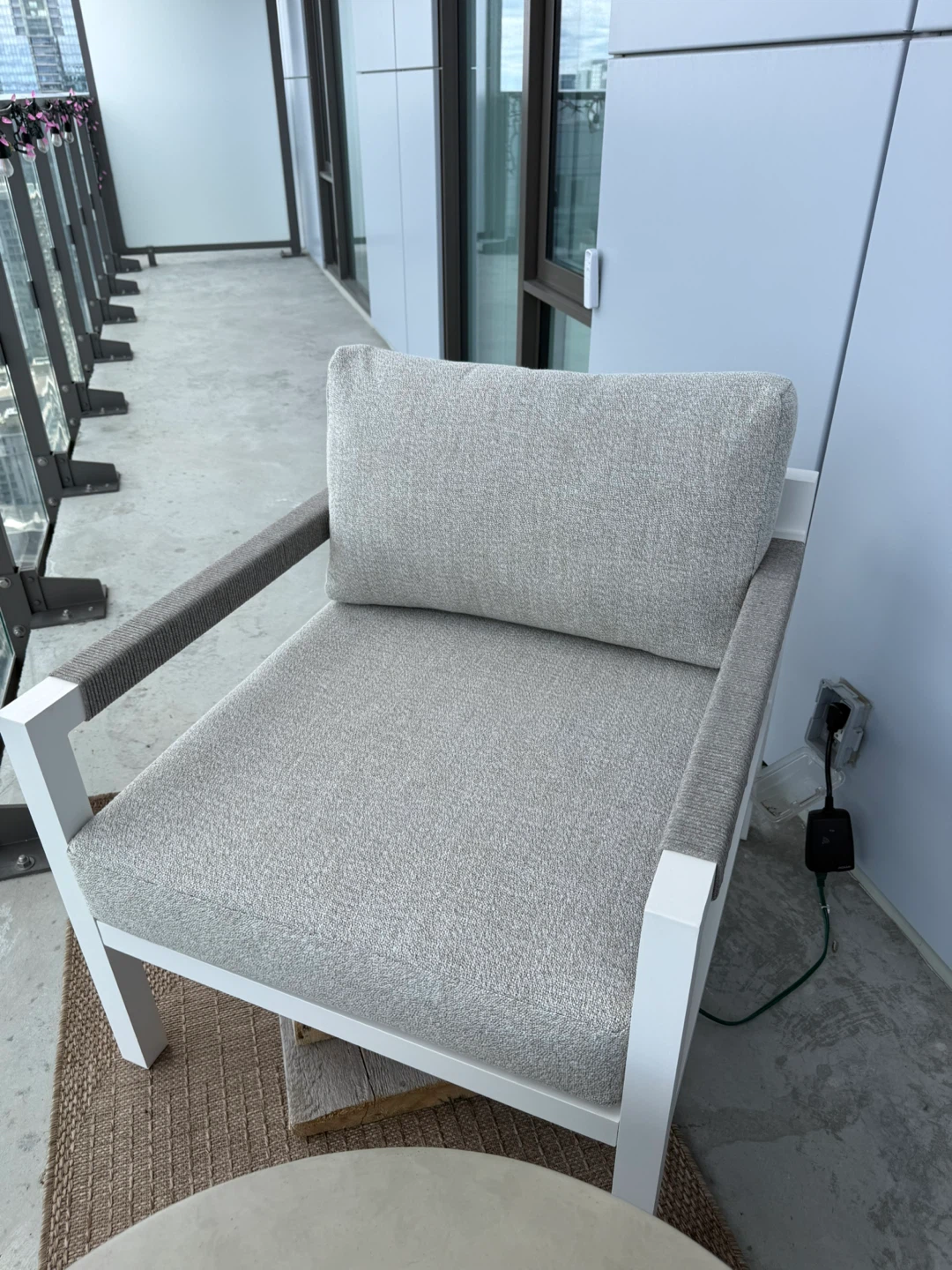 Outdoor Armchair with Grey Upholstery - photo 2