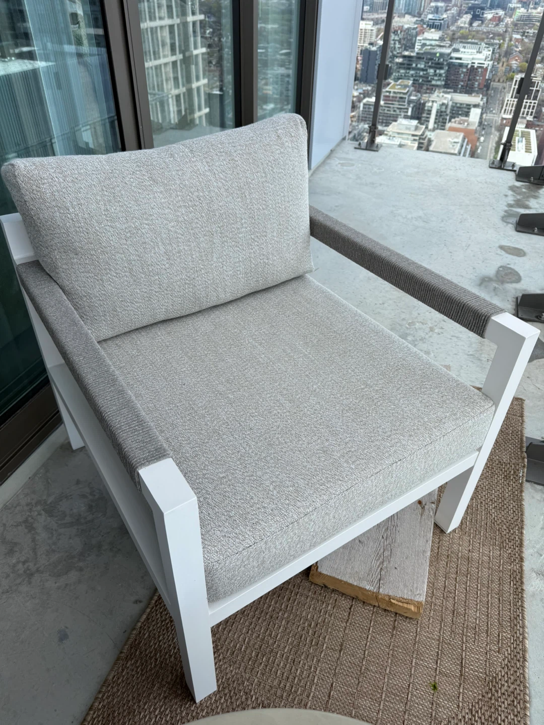 Outdoor Armchair with Grey Upholstery - photo 4