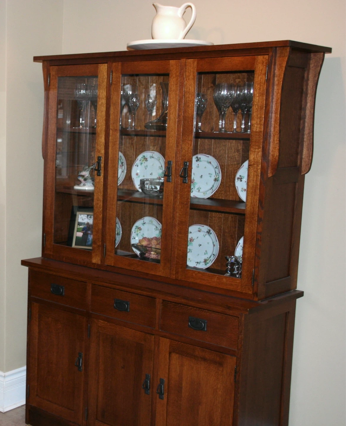 Mission 3 Door Hutch and Buffet