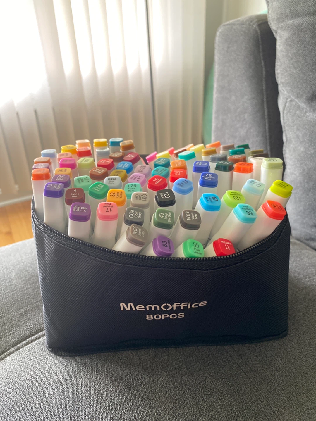 MemOffice 80-Piece Marker Set with Carrying Case