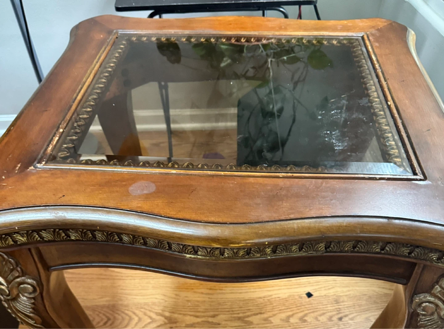 Wooden End coffee Table and corner table with Glass Top - photo 2