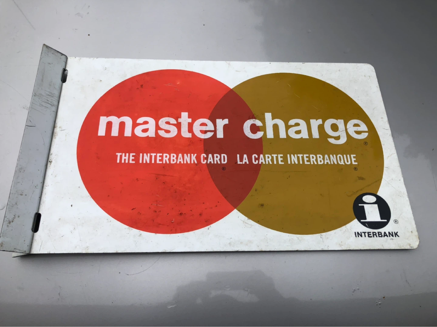 Vintage Master Charge Interbank Sign
