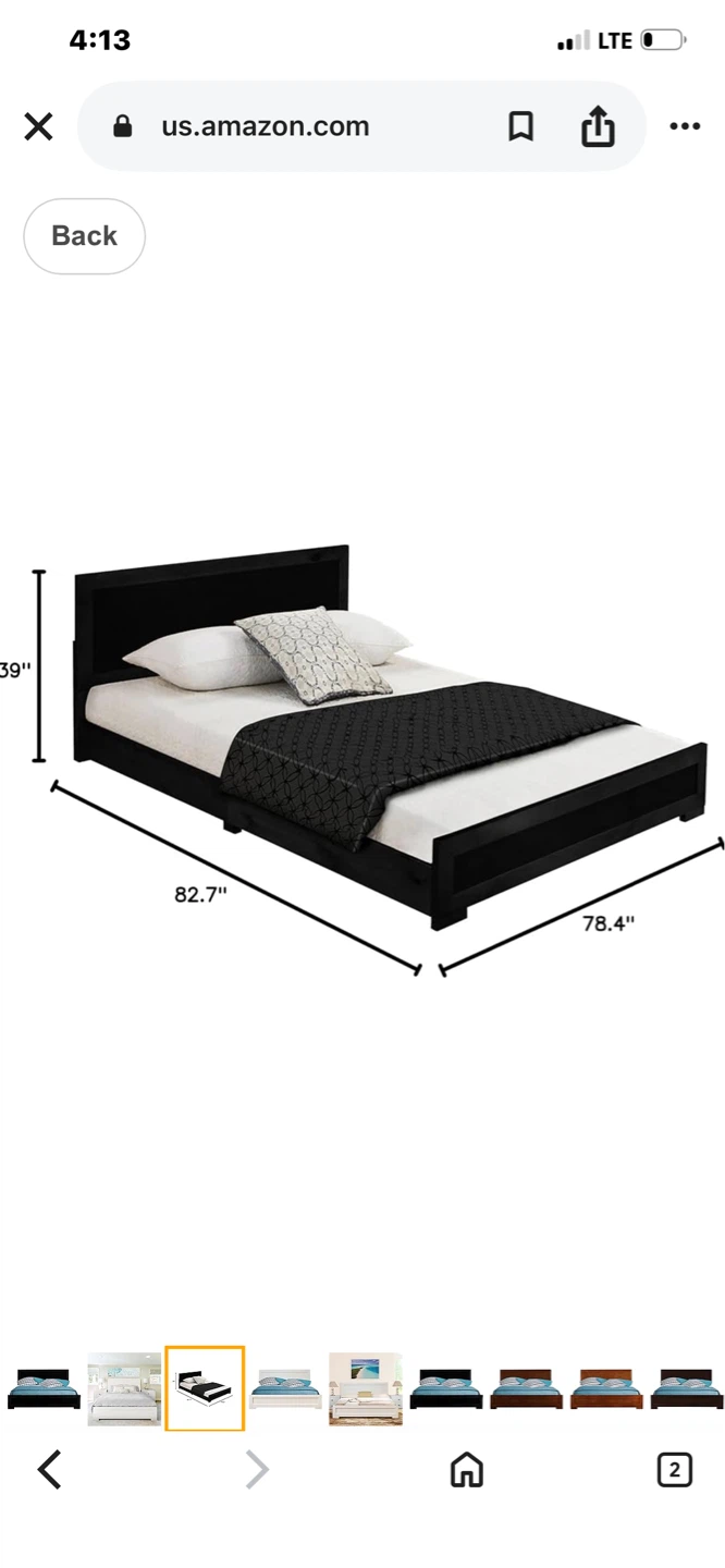 Camden Isle Queen Black Bed Frame - photo 2