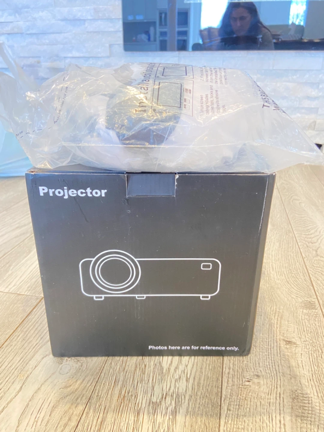 White LED Projector with Remote and HDMI Cable