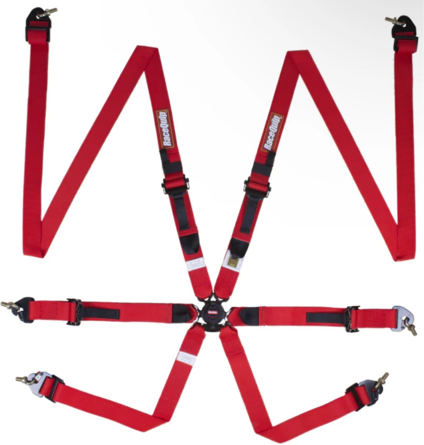RaceQuip Red FIA Camlock 6 Point Auto Racing Harness