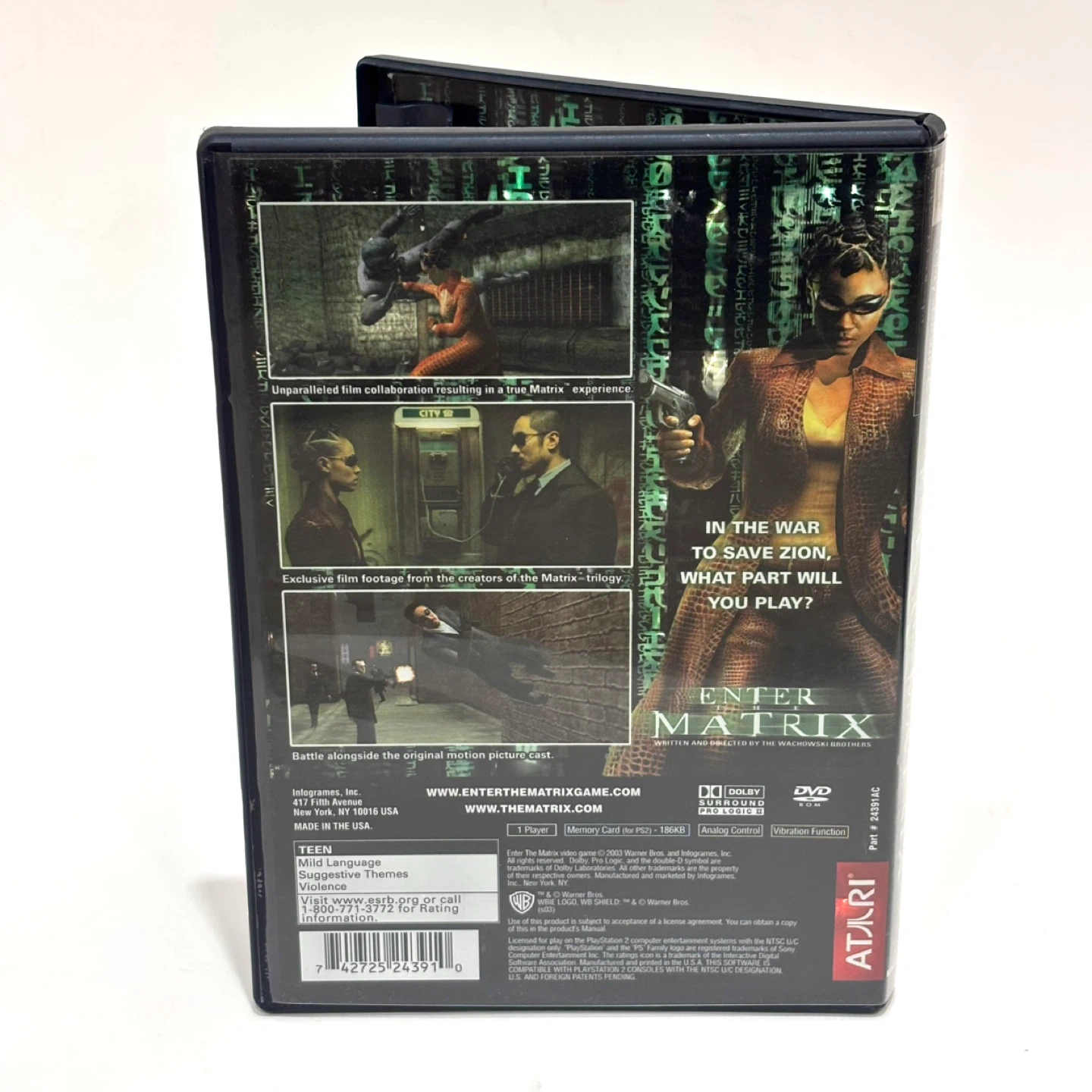 Enter The Matrix - PS2 - Mint Condition - photo 3