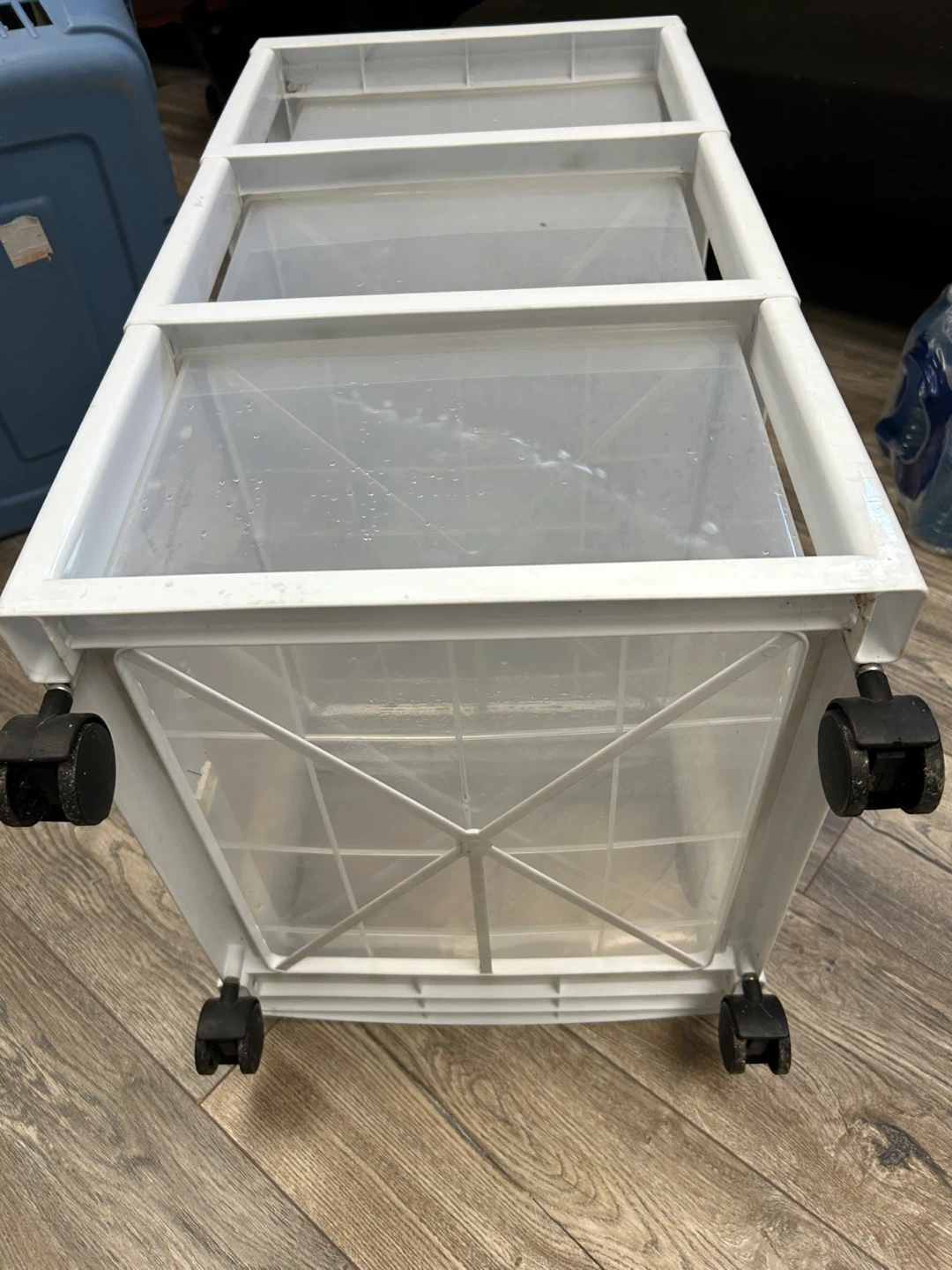 White 3-Drawer Storage Cart with wheels - photo 4