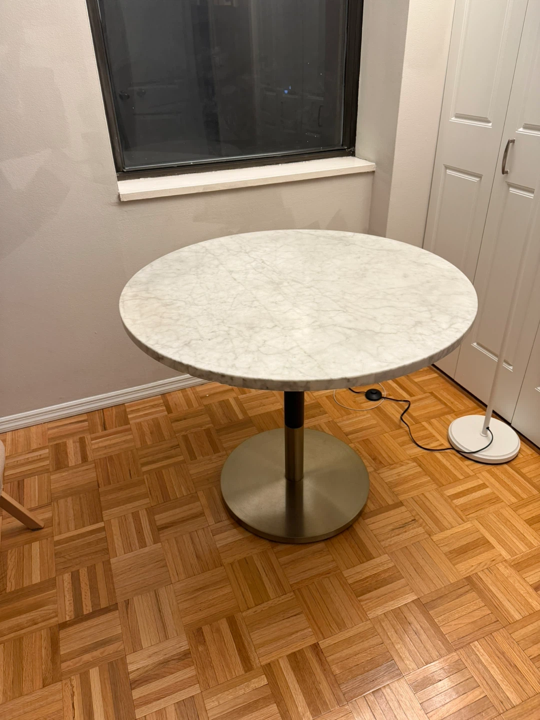 West Elm Round Marble Top Table
