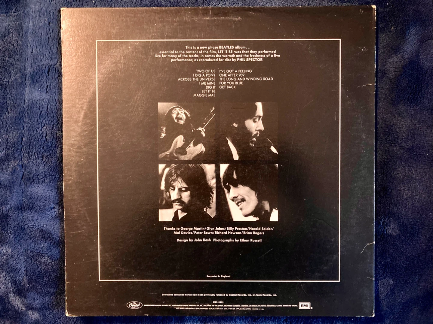 The Beatles Let It Be Vinyl Record Album - photo 2